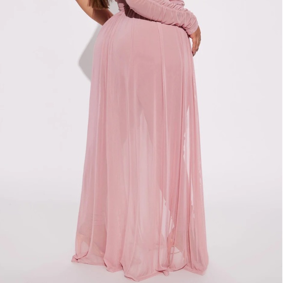 NEW W/ TAGS NEVER WORN Fashion Nova 'Better Be Sure' mesh jumpsuit w/ cape - Picture 3 of 16